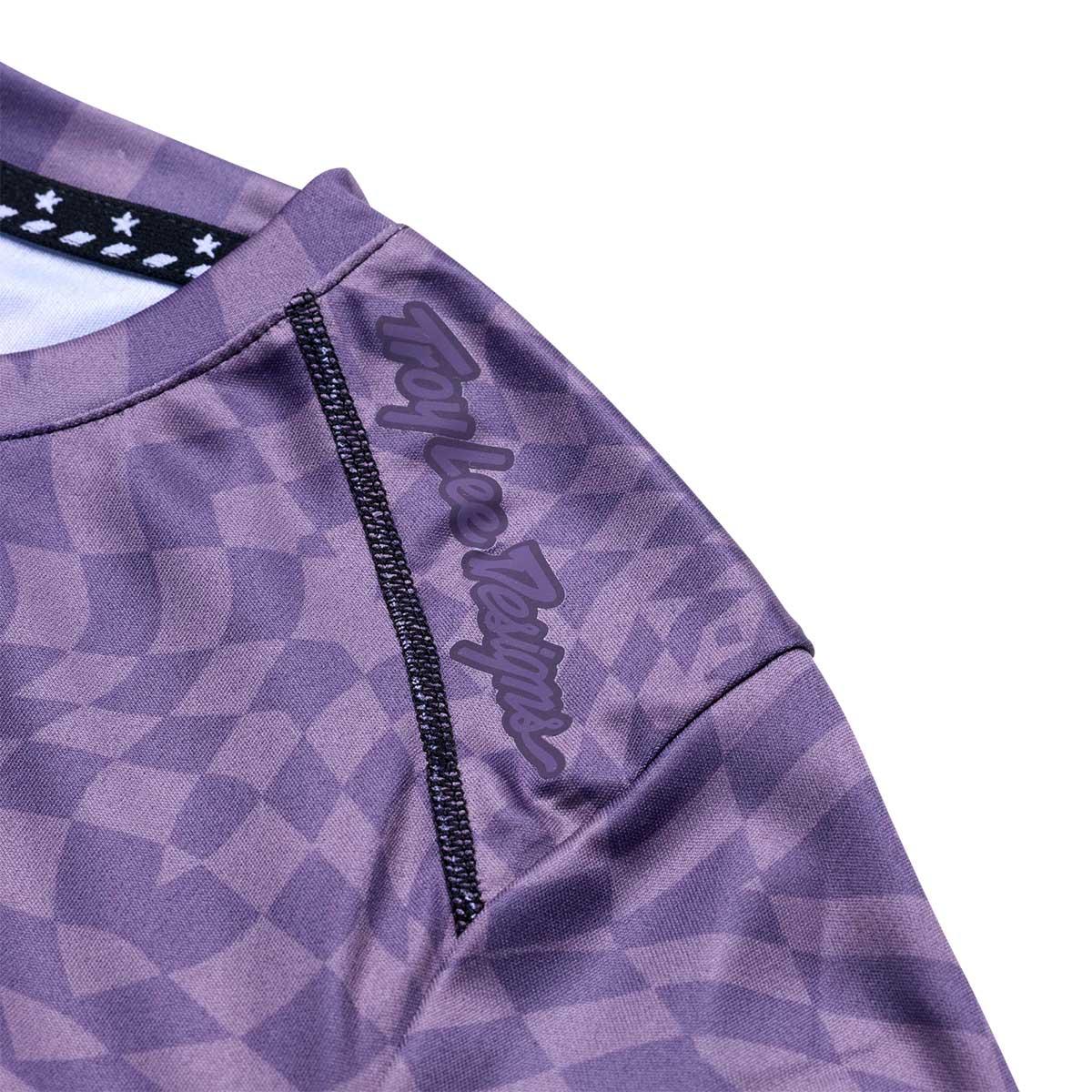 Troy Lee Designs Lilium Short Sleeve Jersey Women's in Twisted Checkers Deep Purple